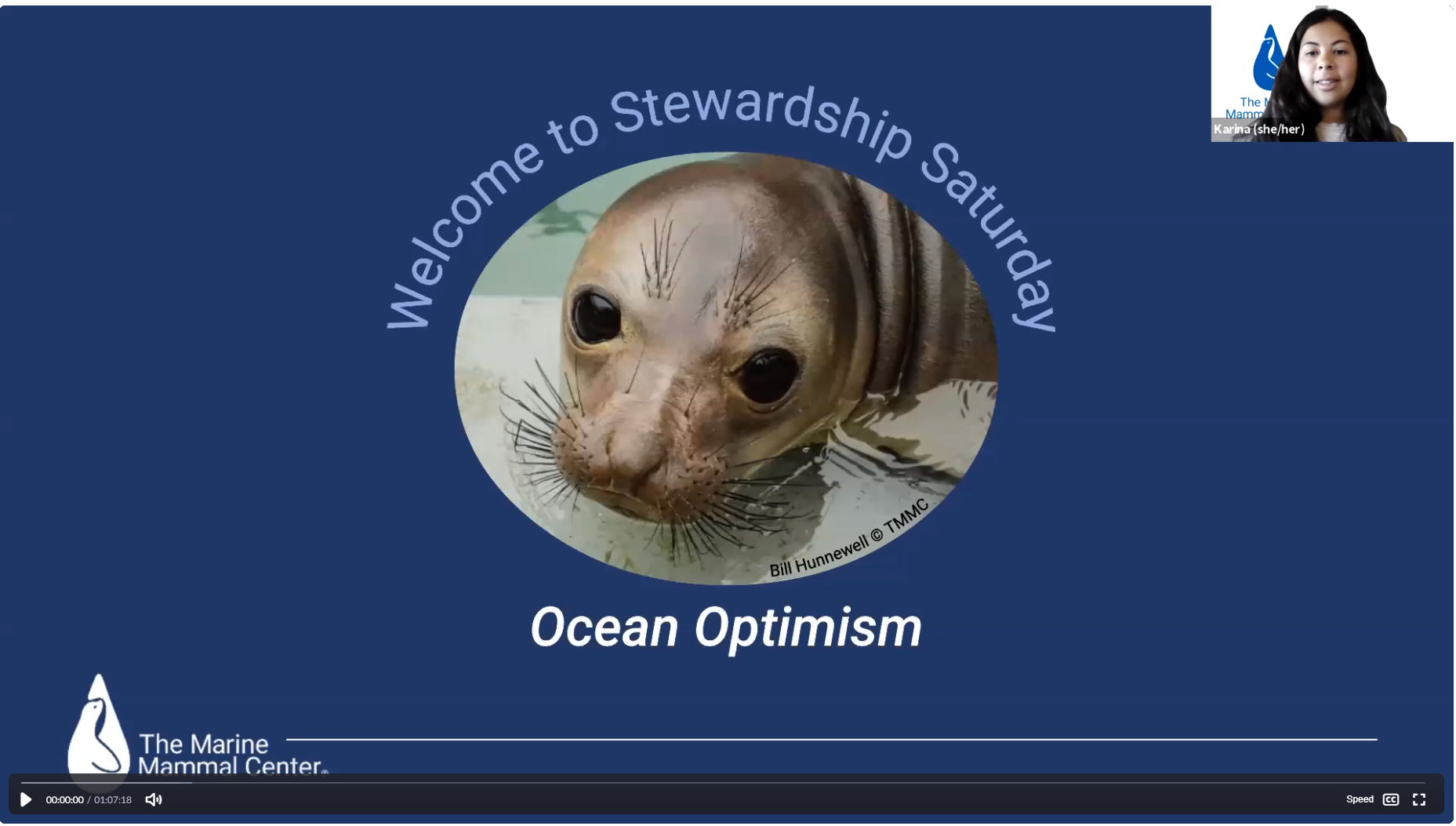 screenshot of Stewardship Saturday: Ocean Optimism event