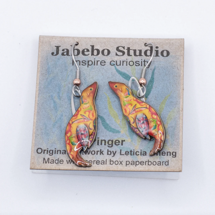 Cereal Box Sea Lion Earrings