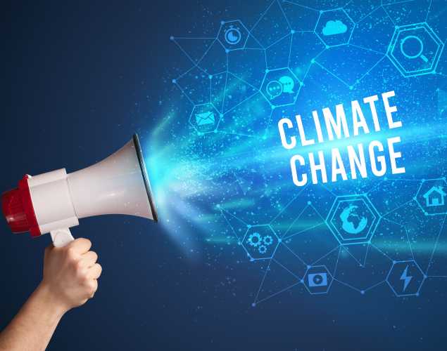 climate change megaphone