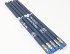set of five blue pencils made from denim
