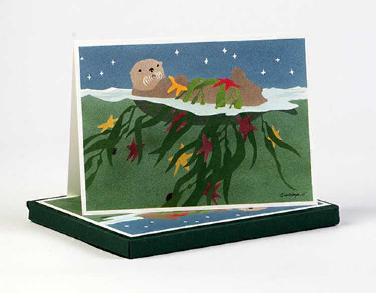 sea otter holiday cards