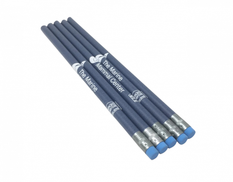 recycled denim logo pencils